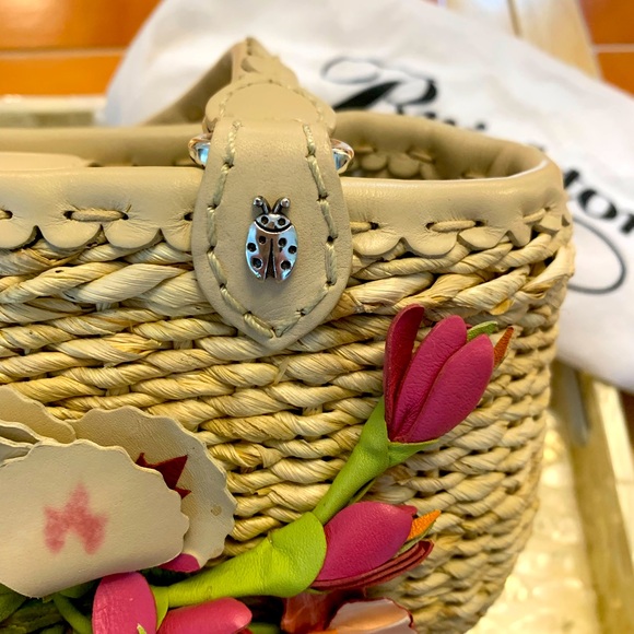 Beautiful Brighton Milan’s Tote with Colorful Leather Flowers & Beading Accents - Picture 2 of 8